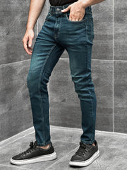 Turbo Pocket Logo Slim Fit Jeans in Dirty Green
