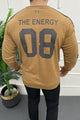 Turbo 3 Stripes Round Neck Men's Sweatshirt In Khaki