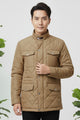 Button Placket Motif Imported Puffer Jacket
