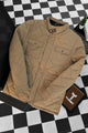 Button Placket Motif Imported Puffer Jacket