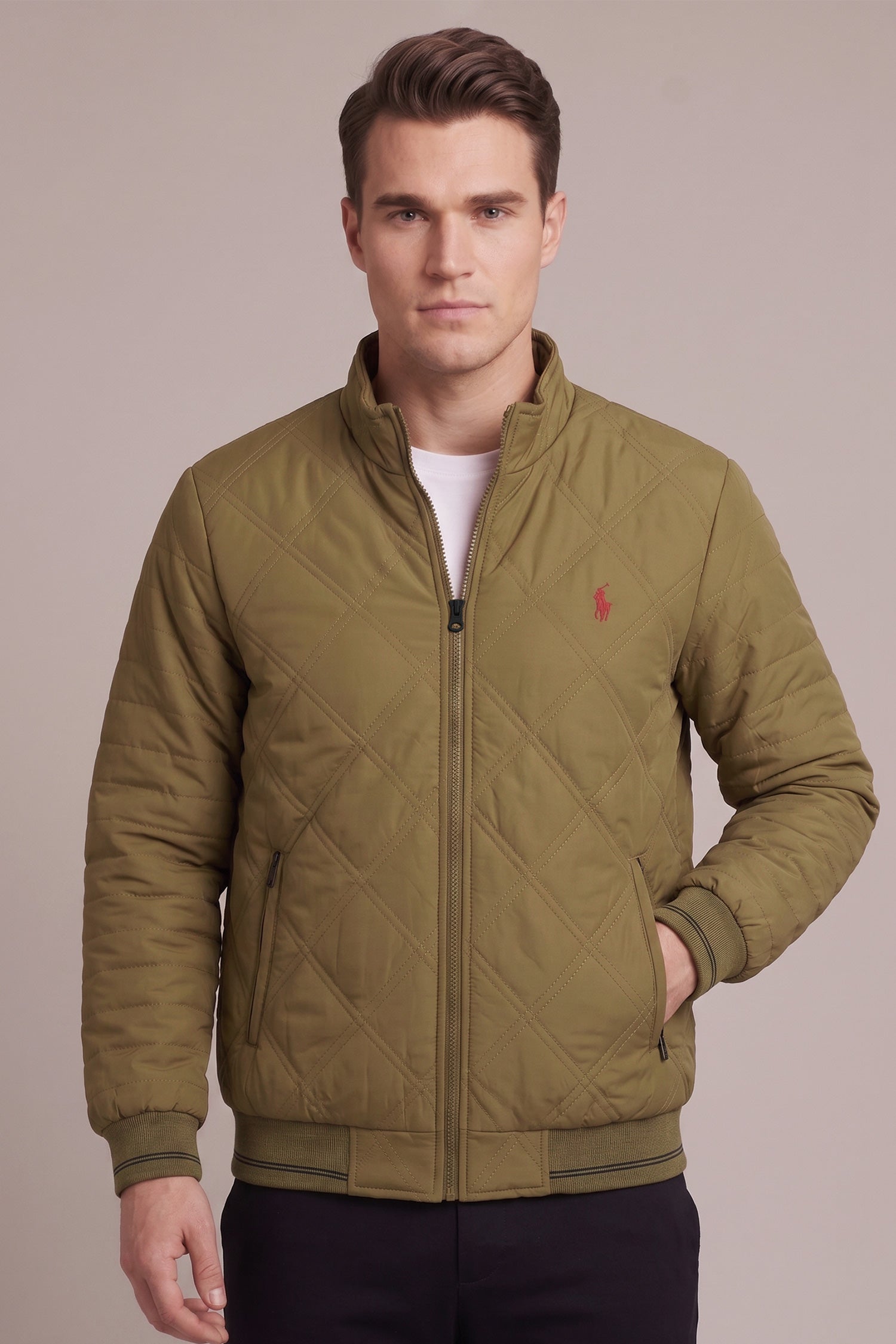 Polo R//L Quilted Diamond Cut Imported Parachute Puffer Jacket