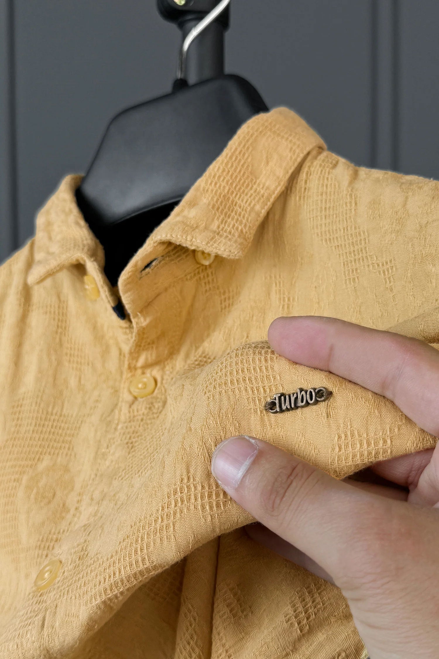 Turbo Vintage Patterend Long Sleeve Cotton Casual Shirt