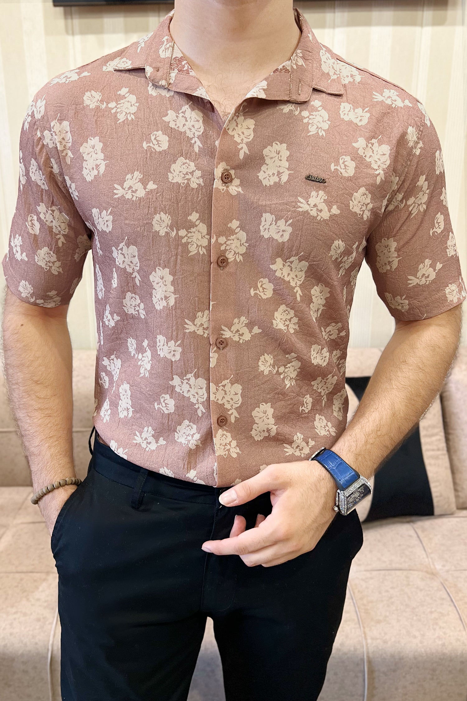 Turbo Rich Floral Printed Casual Shirt