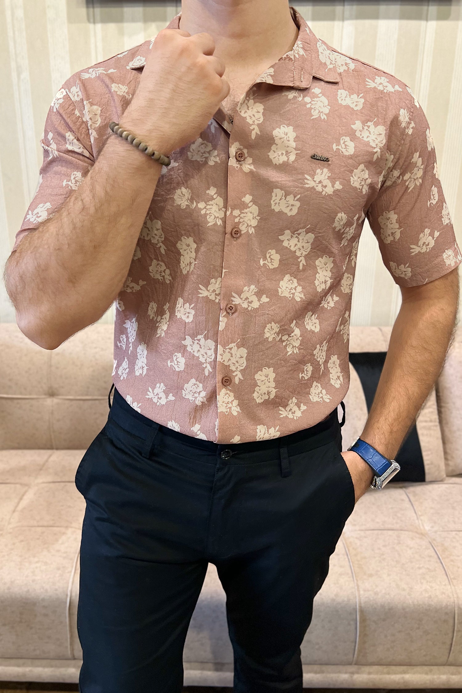Turbo Rich Floral Printed Casual Shirt