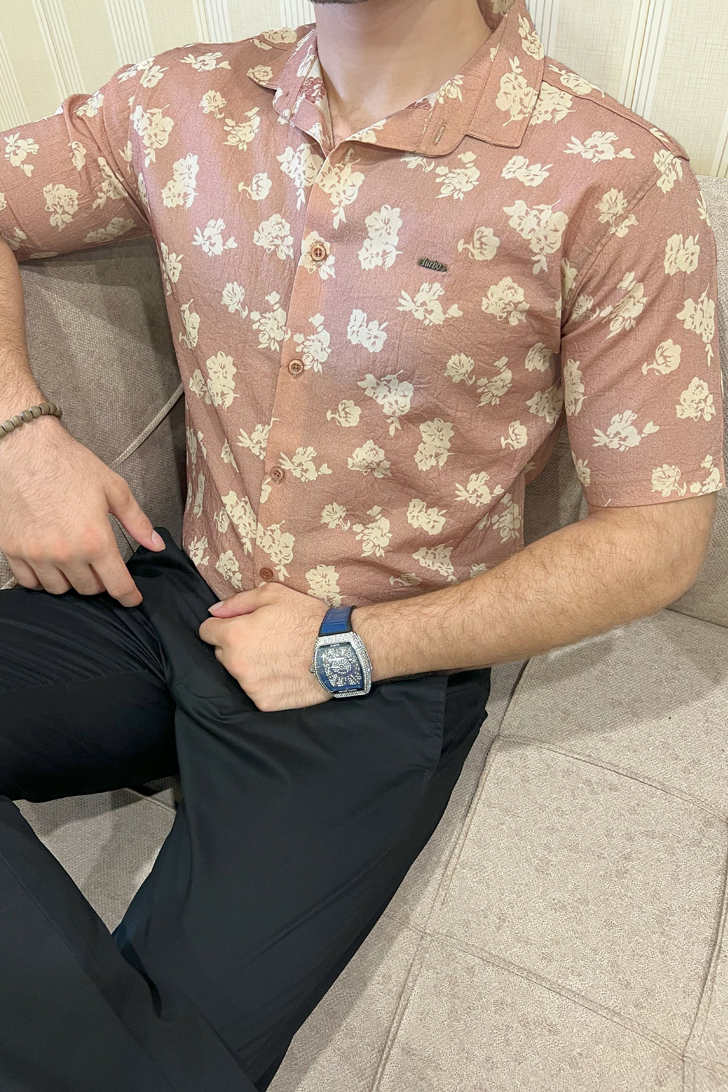 Turbo Rich Floral Printed Casual Shirt