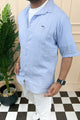 Turbo Endless Cool Embossed Casual Shirt In Light Blue