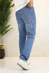 Iconic Relaxed Slim Fit Turbo Jeans In Light Blue