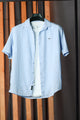 Turbo Artistic Touch Comfort Casual Shirt In Light Blue