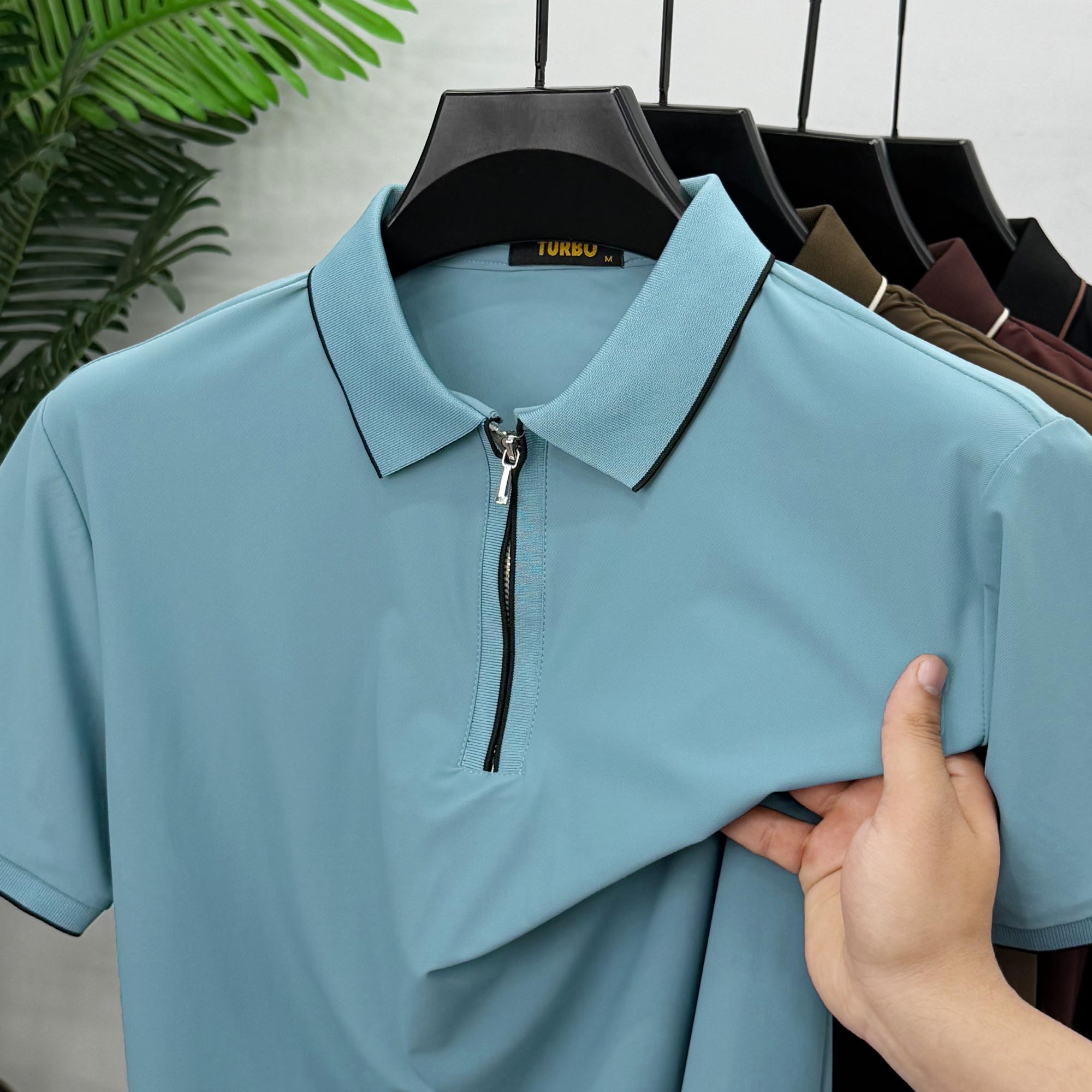 Men's Elevated Style Silk Polo T-Shirt