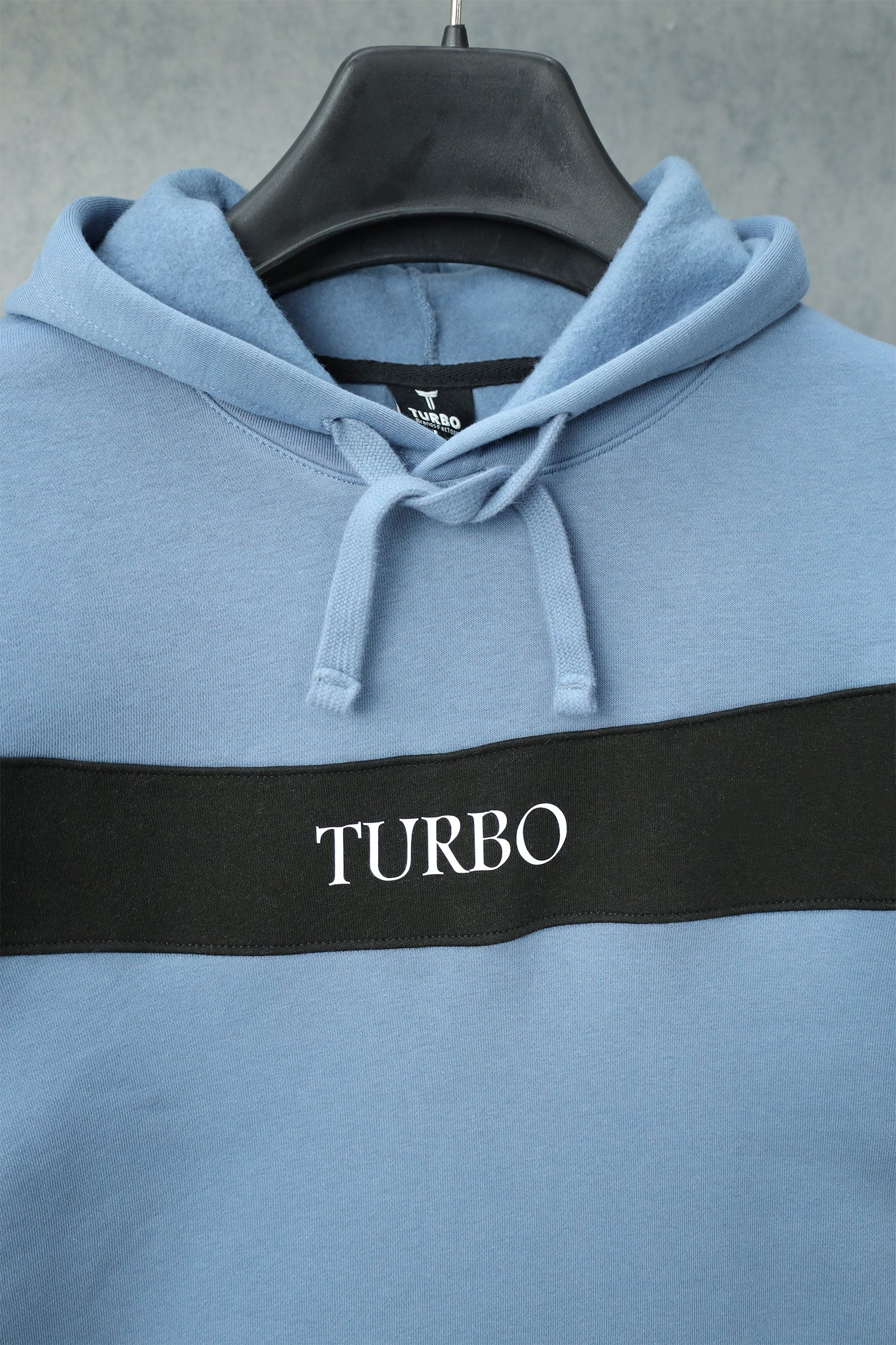 Turbo Panel Typography Fleece Hoodie