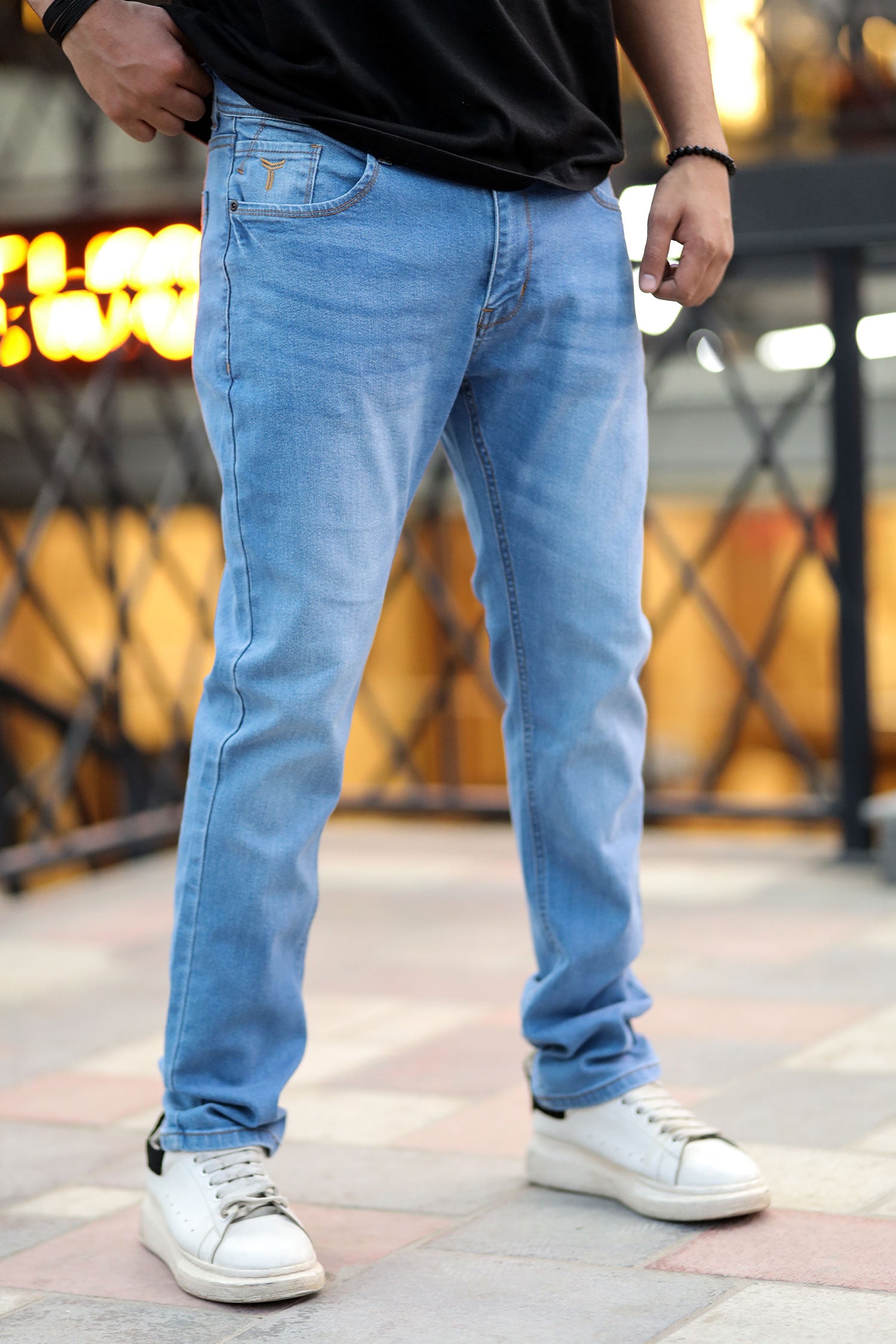 Faded Thankful Slim Fit Turbo Jeans In Dirty Blue