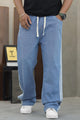 Turbo Crew line Stripe Denim Baggy Jeans