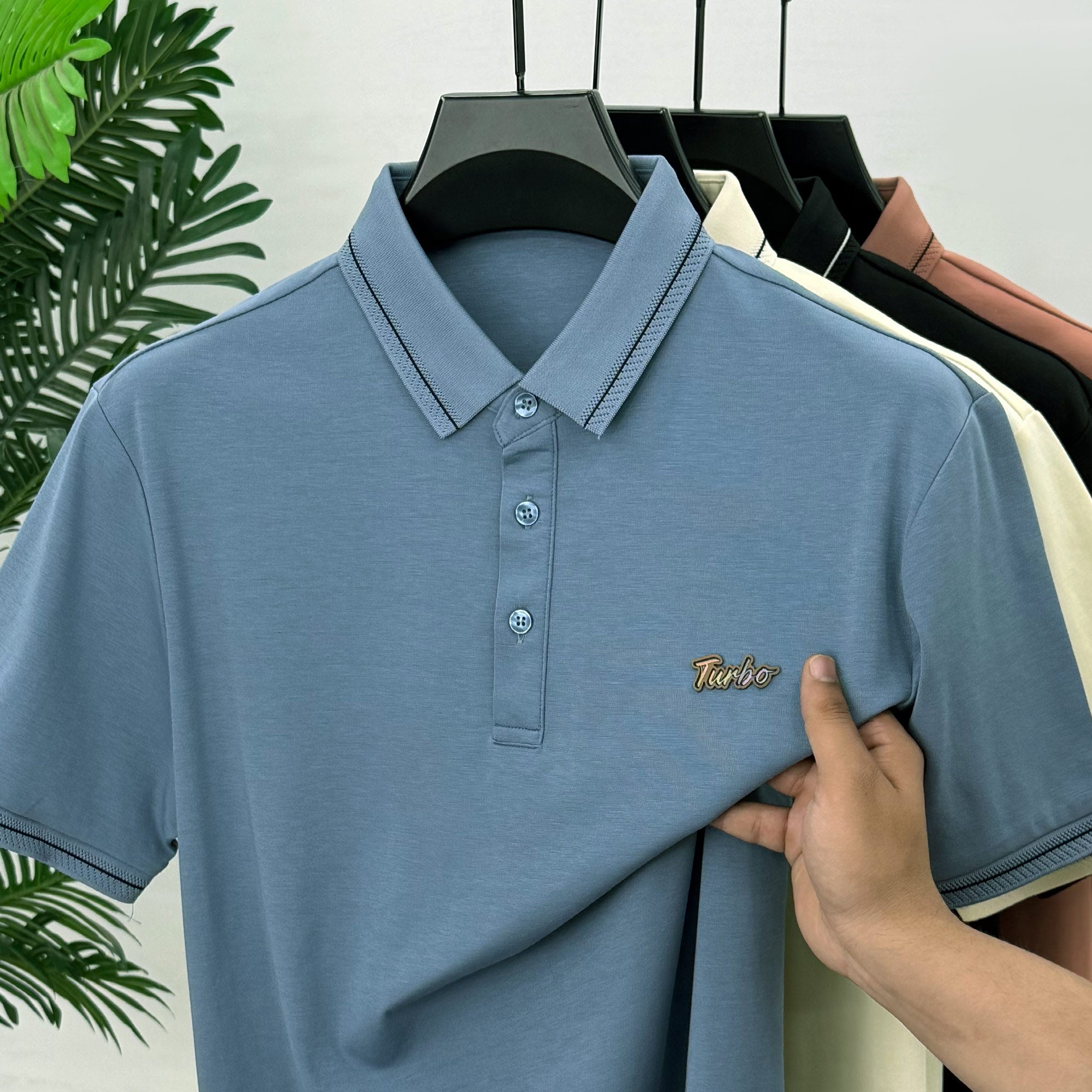 Turbo Striped Tipping Men's Polo T-Shirt