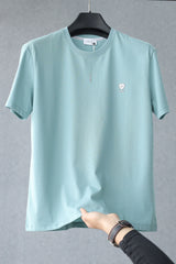 Royall Man Imported Round Neck T-Shirt in Light Blue