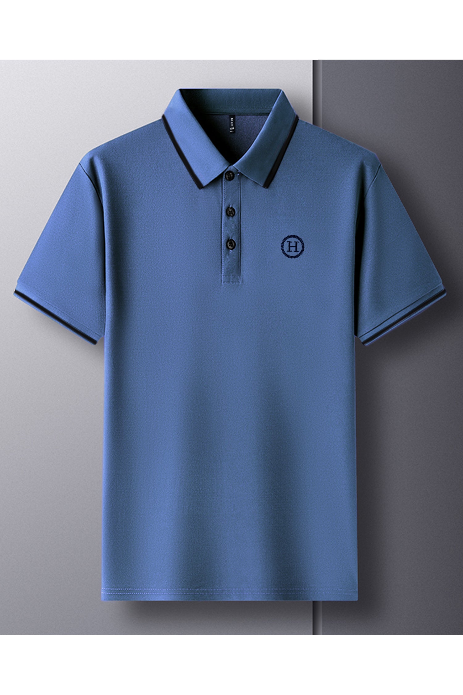 Custom Detail Lapel Men's Polo Shirt