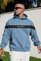 Turbo Panel Typography Fleece Hoodie