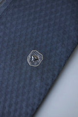 Turbo Tri-Angle Pattern Zip-Collar Men's Polo Shirt