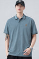 Turbo Distinctive V-Neck Collar Polo T-Shirt In Light Blue