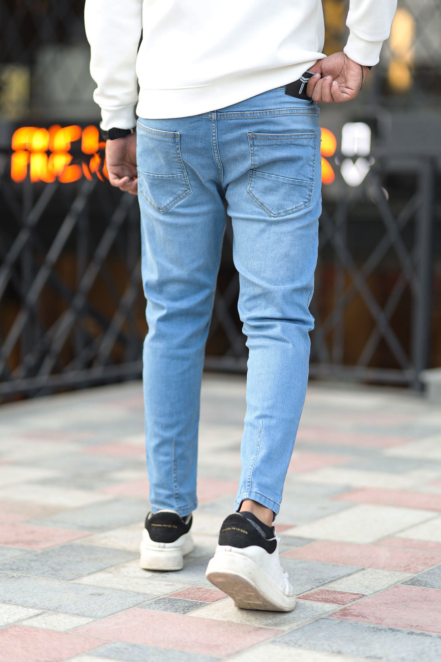 Revive All Turbo Ankle Fit Jeans In Light Blue