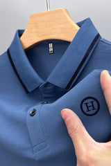 Custom Detail Lapel Men's Polo Shirt