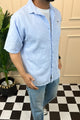 Turbo Artistic Touch Comfort Casual Shirt In Light Blue