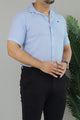 Turbo Artistic Touch Comfort Casual Shirt In Light Blue