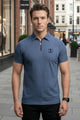Turbo Elite Weave Textured Zipper Men's Polo Shirt