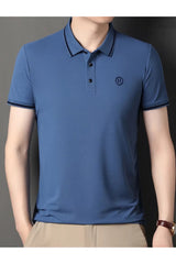 Custom Detail Lapel Men's Polo Shirt