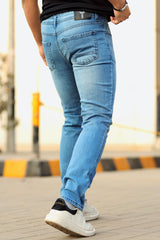 Turbo Slim Fit Jeans In Light Blue