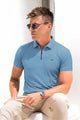 Turbo Abstract Symmetry Zip-Collar Men's Polo Shirt