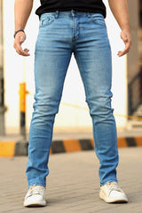 Turbo Slim Fit Jeans In Light Blue
