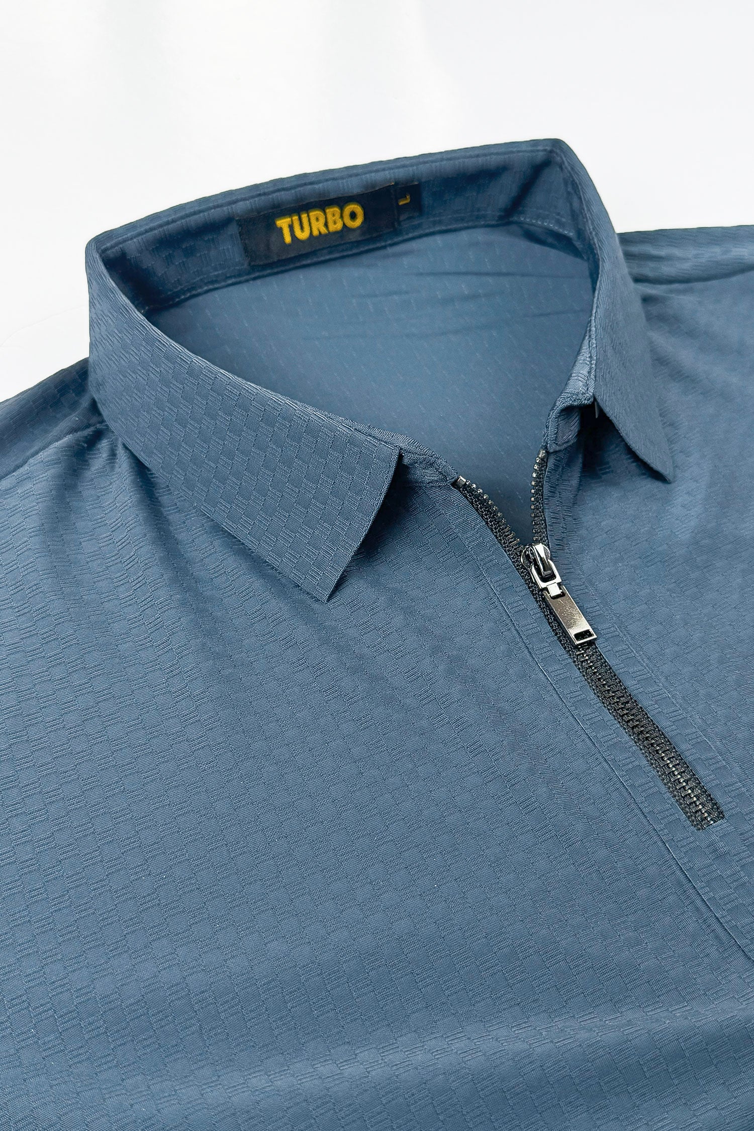 Turbo Abstract Symmetry Zip-Collar Men's Polo Shirt