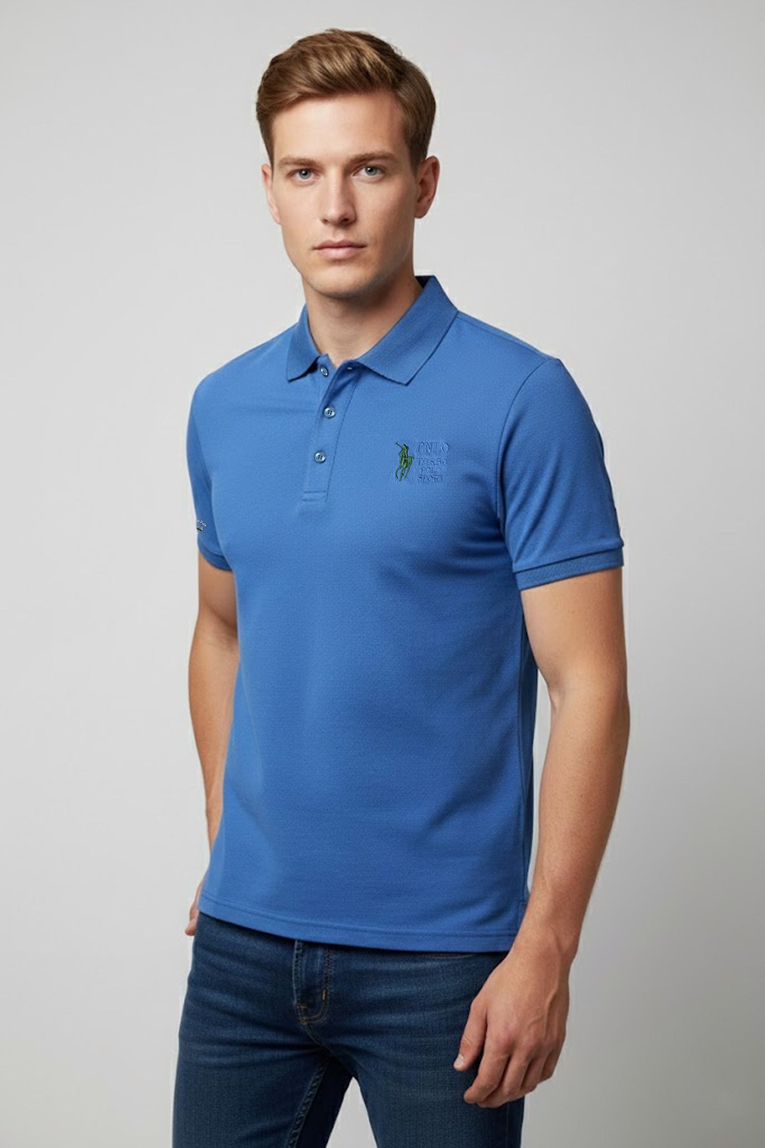 Turbo Polo Collar Tipping Men's Polo Shirt