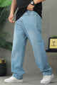 Turbo Classic Mid-Rise Style Denim Jean In Light Blue