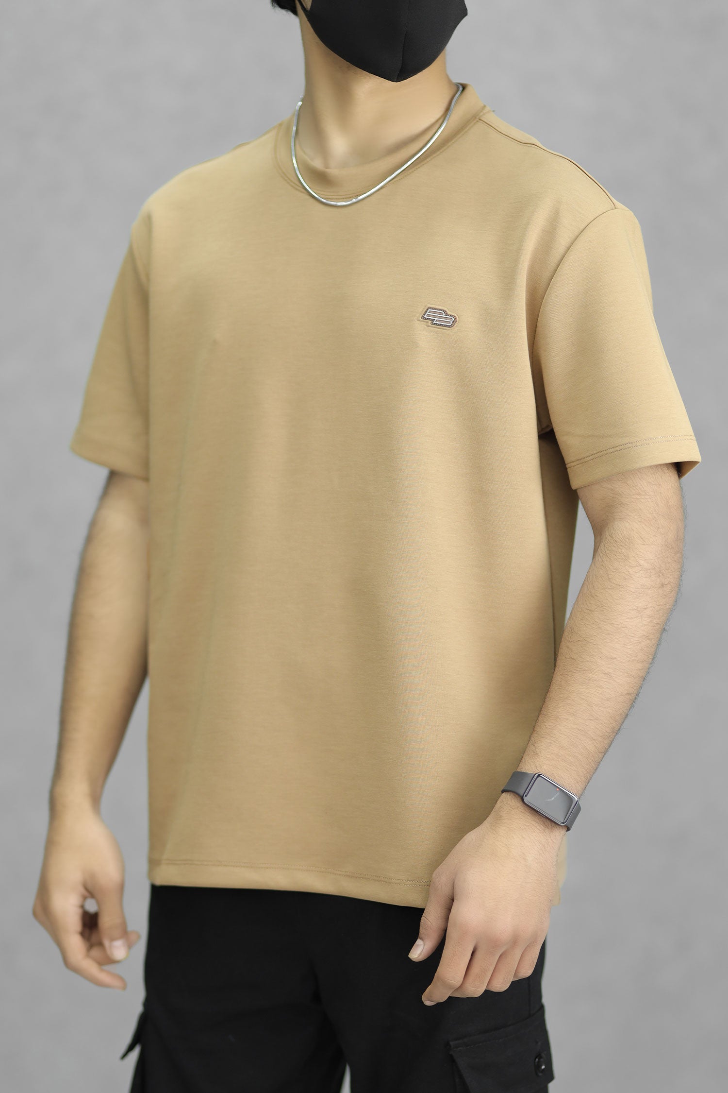 Script Relaxed Round Neck Imported T-Shirt