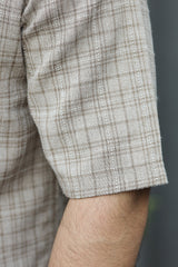 Fashion Stitched Checkered Printed Casual Shirt
