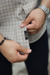 Fashion Stitched Checkered Printed Casual Shirt