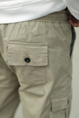 Turbo Loose Bottom Cargo Trouser In Light Chocolate