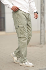 Turbo Loose Bottom Cargo Trouser In Light Chocolate