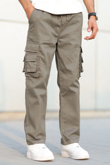 Turbo Hypemode Imp Cotton Cargo Trouser In Light Chocolate