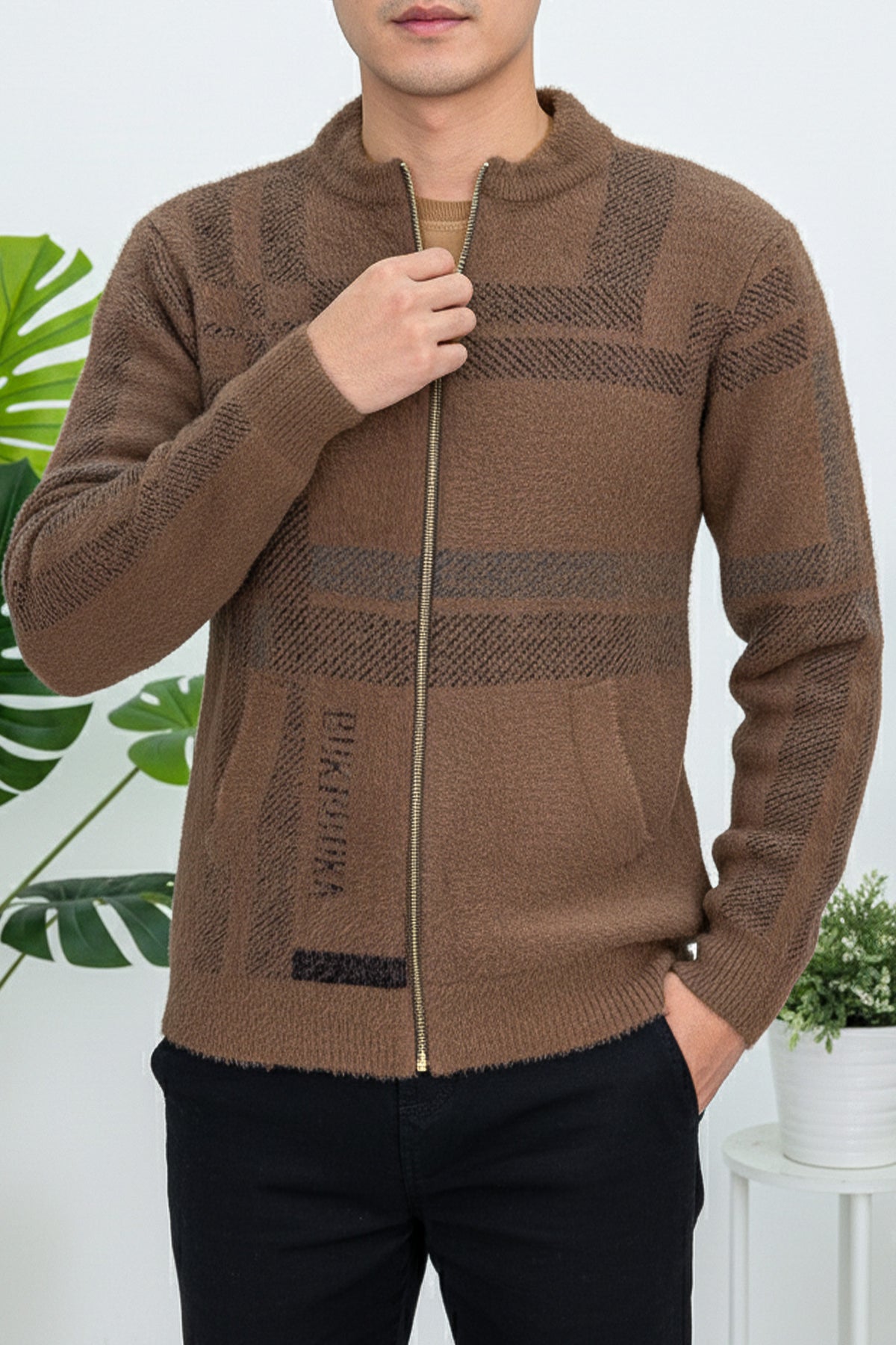 Turbo GirShy Zipper Men's Sweater