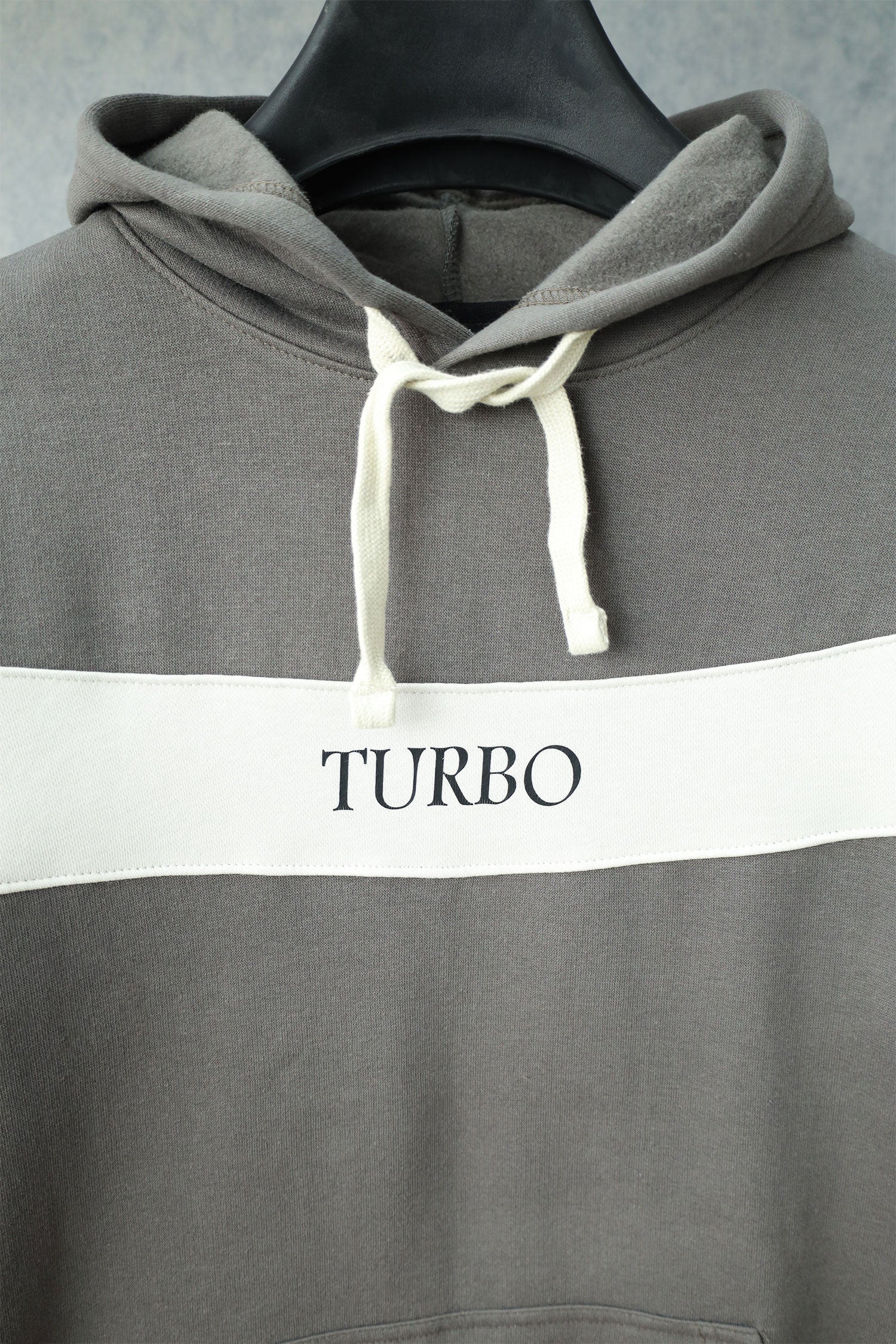 Turbo Panel Typography Fleece Hoodie