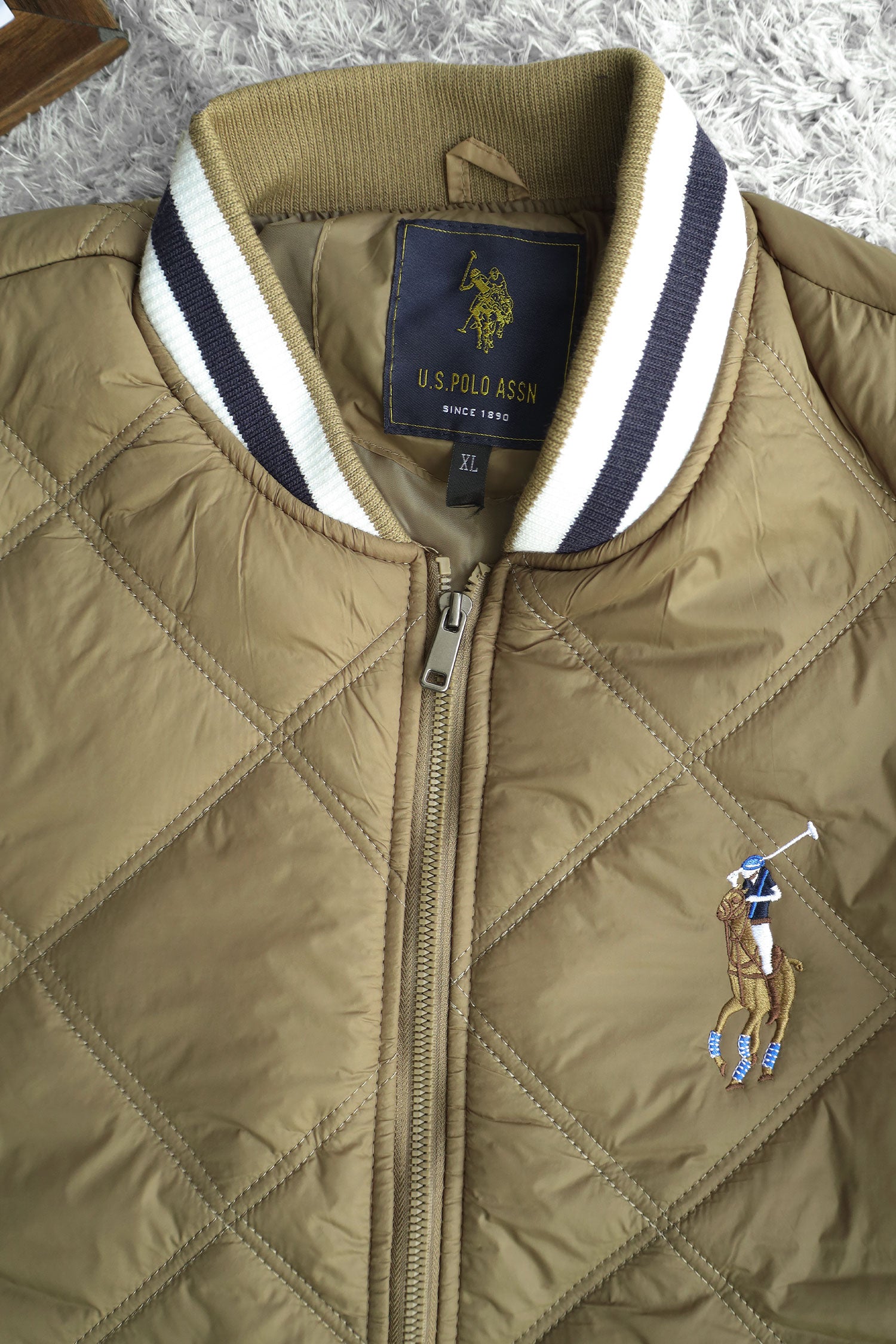 Rph Lren Polo Rib Collar Imported Puffer Jacket