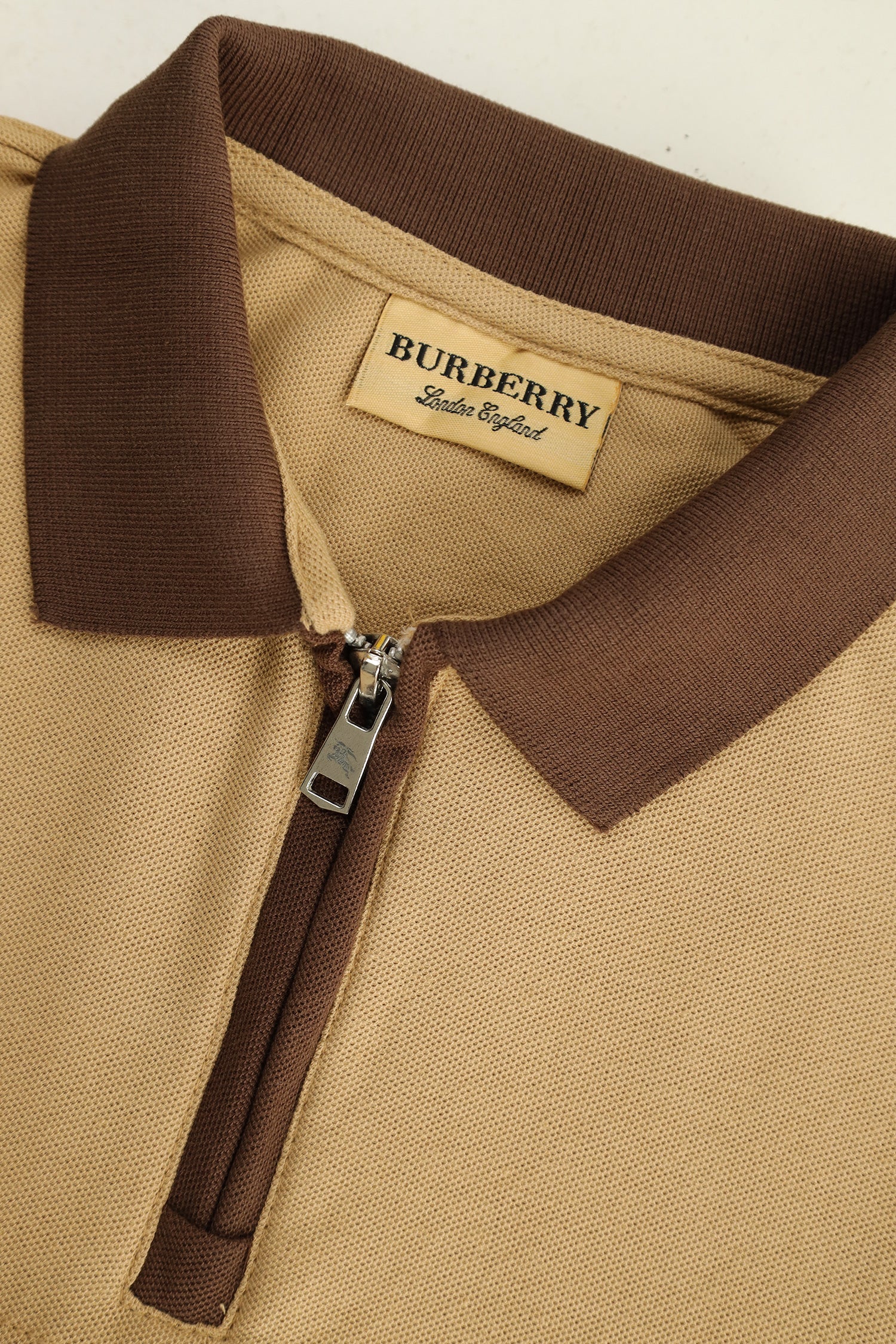 Brbrry 'The Lndn Englnd' Edition Zip Men's Polo Shirt
