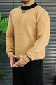 Prda Long Sleeve Pullover Imported Round Neck Rabbit Wool Men's Sweater