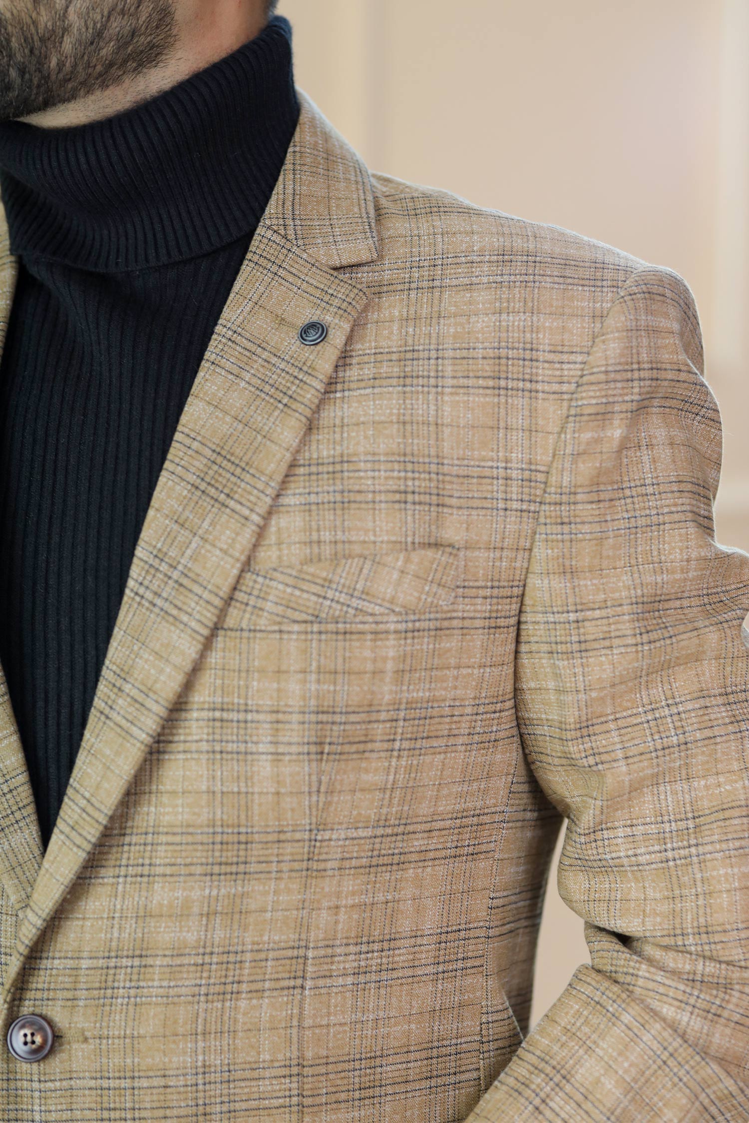 Classic Rich Ember Tone Mens Casual Blazer