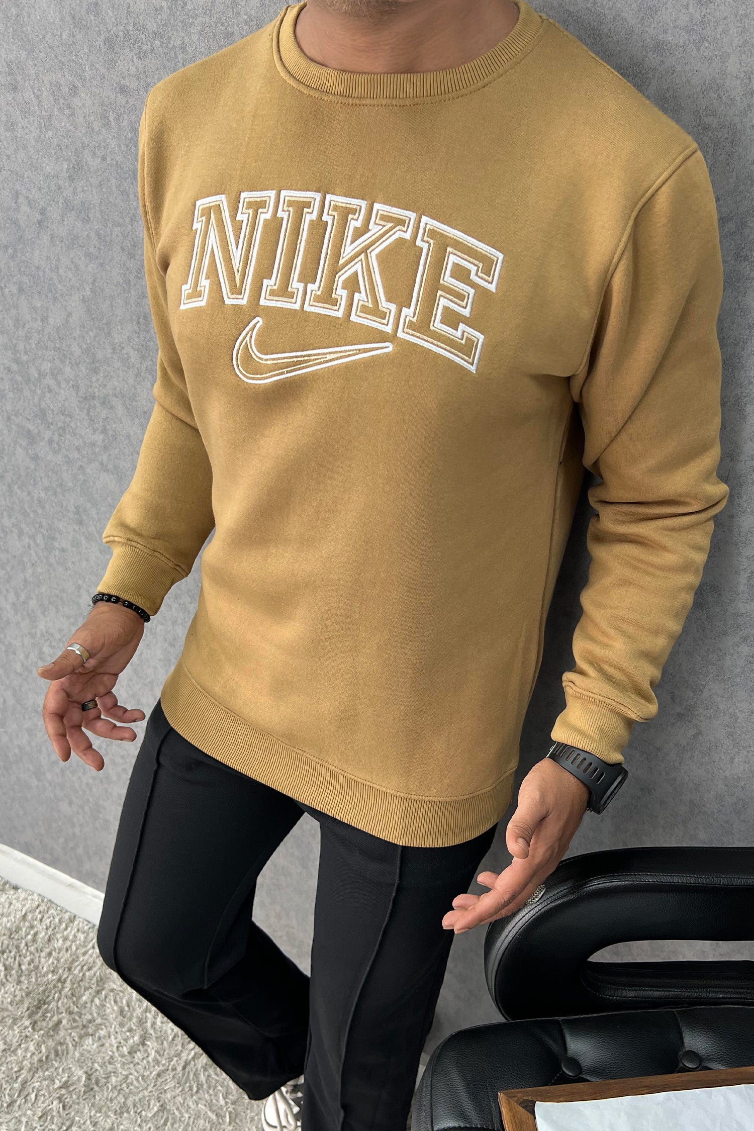 Nke Signature Typography Full Sleeve Men's Sweatshirt