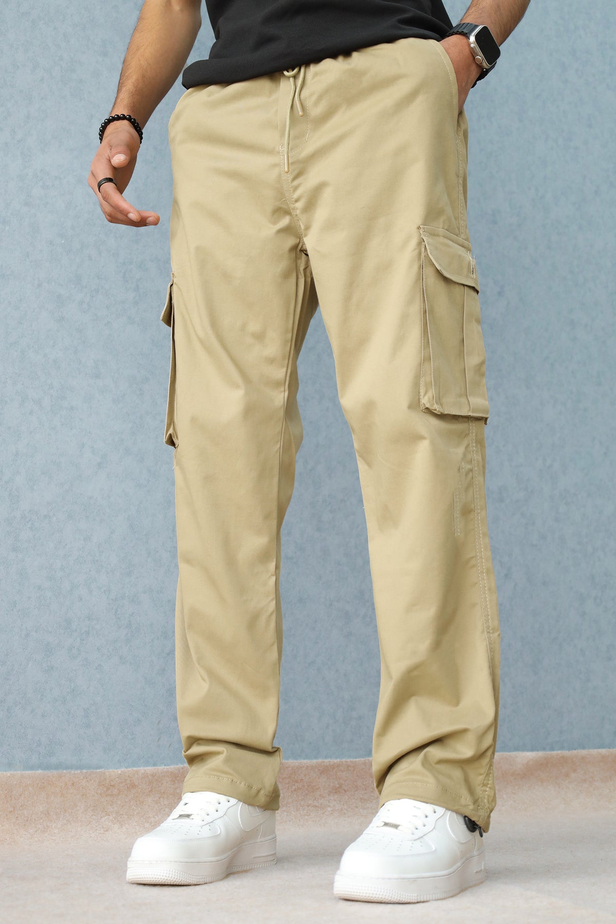 Turbo Loose Bottom Cargo Trouser in Light Camel