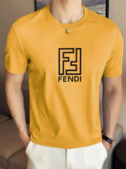 Fndi Labyrinth Monogram Classic Crew Neck Tee