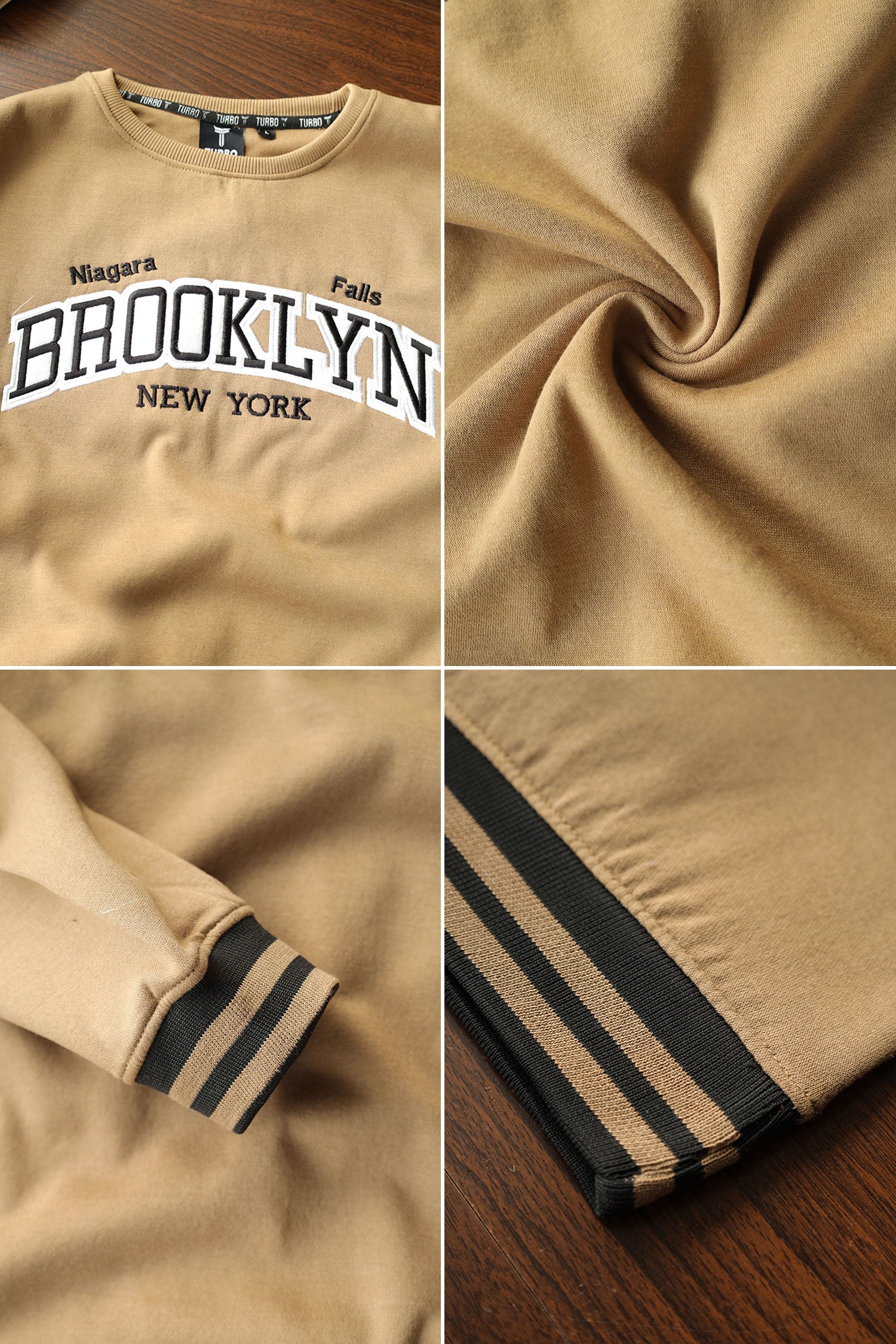 Broklyn NYC Letter Graphic Full Sleeves Men's Sweatshirt